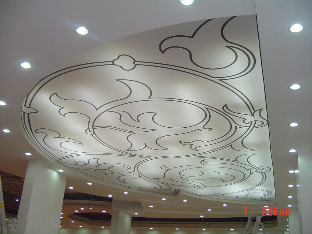 back lit Perforated Ceilings and potlights by laqfoil for BH Architects