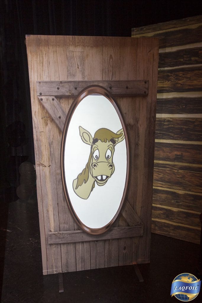 wall mural on stage prop by laqfoil