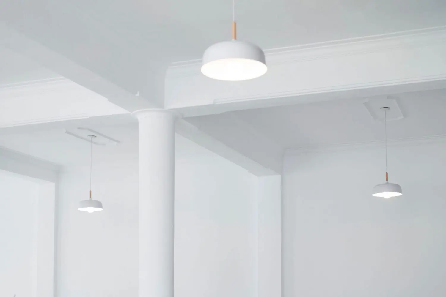 white simple ceiling with Limited Design solution is stretch ceiling