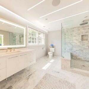 reflective gloss stretch ceilings in the modern kitchen